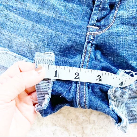 Abercrombie & Fitch Distressed Blue Denim Shorts - Picture 5 of 6